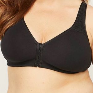 CATHERINES Front-Close No-Wire Cotton Comfort Bra